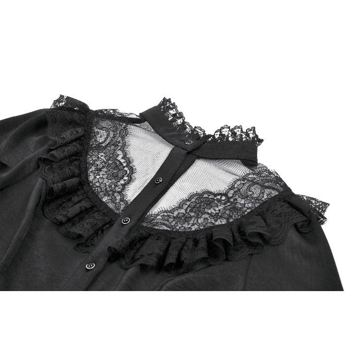 Dark in Love Bellatrix Frill Blouse - DevilGothic DevilGothic