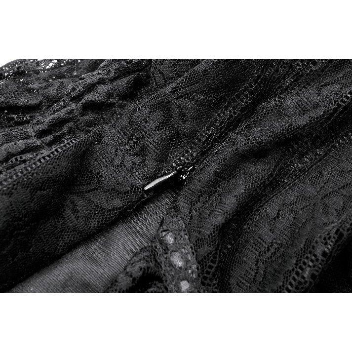 Dark in Love Ophelia Lace Off-Shoulder Gothic Top in Black - DevilGothic DevilGothic