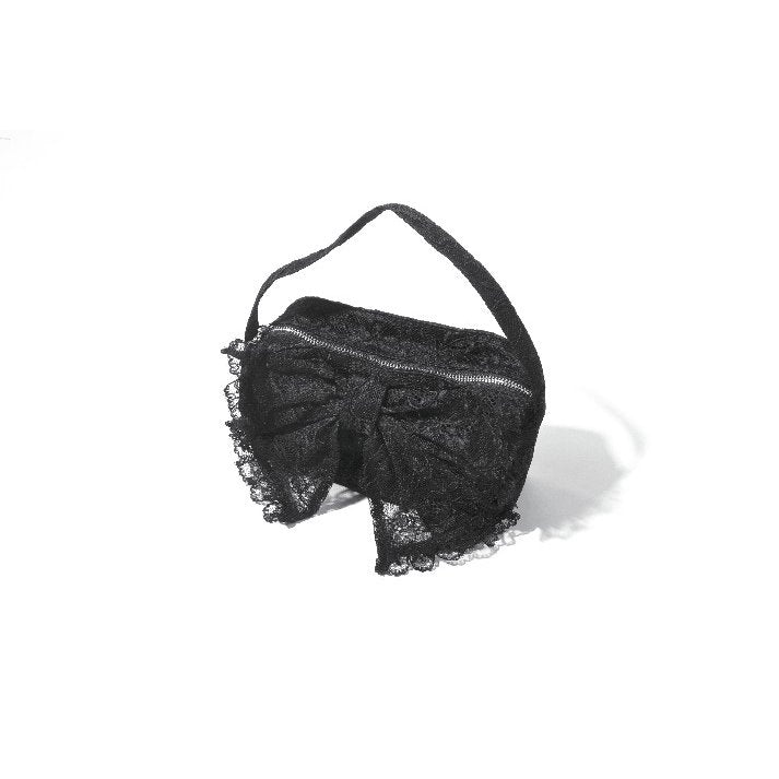 Dark In Love Victoria Black Lace Bow Mini Handbag - DevilGothic DevilGothic