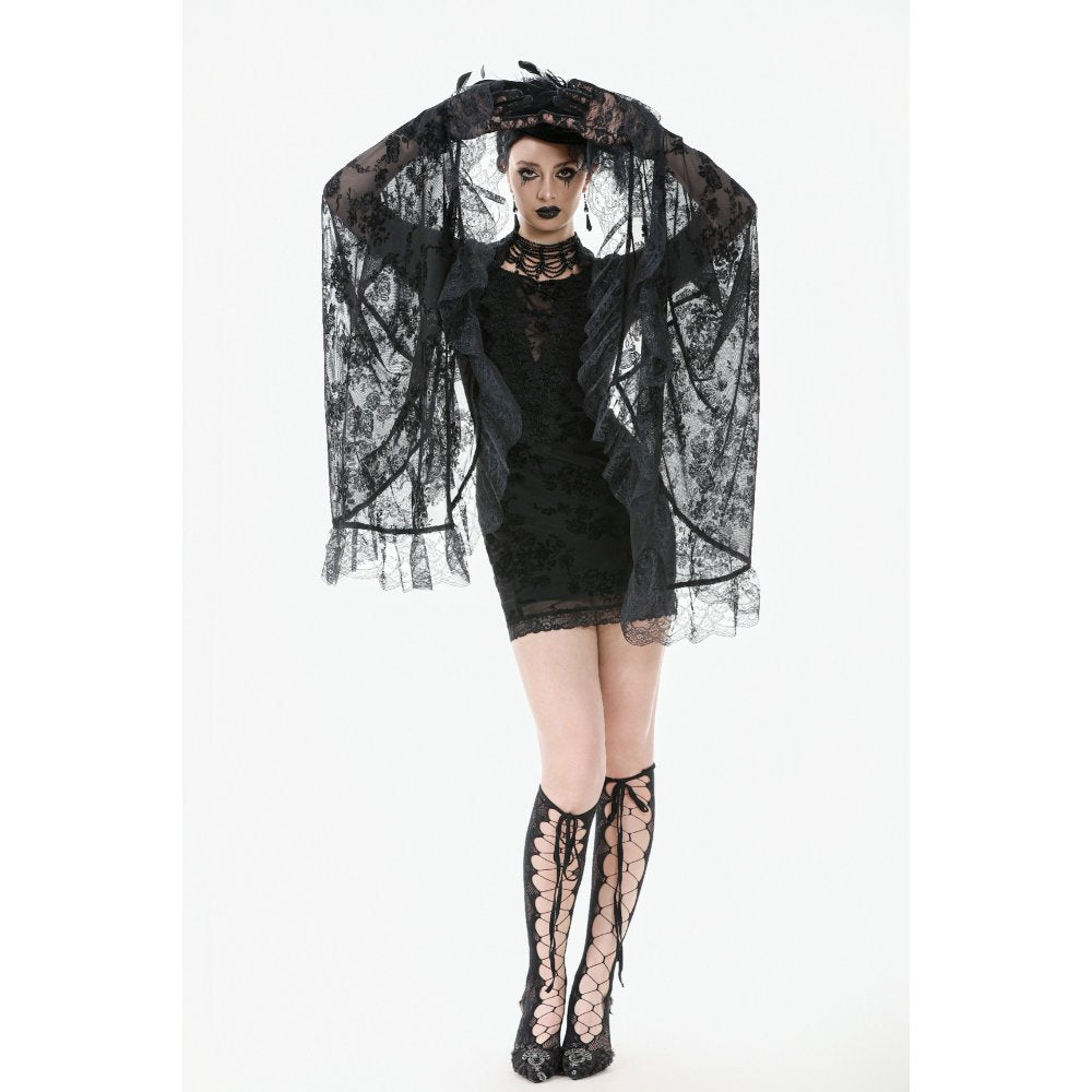 Dark In Love Minerva Bell Sleeve Lace Dress - DevilGothic DevilGothic