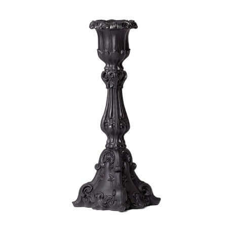 Alchemy Gothic Baroque Black Candle Holder - DevilGothic DevilGothic