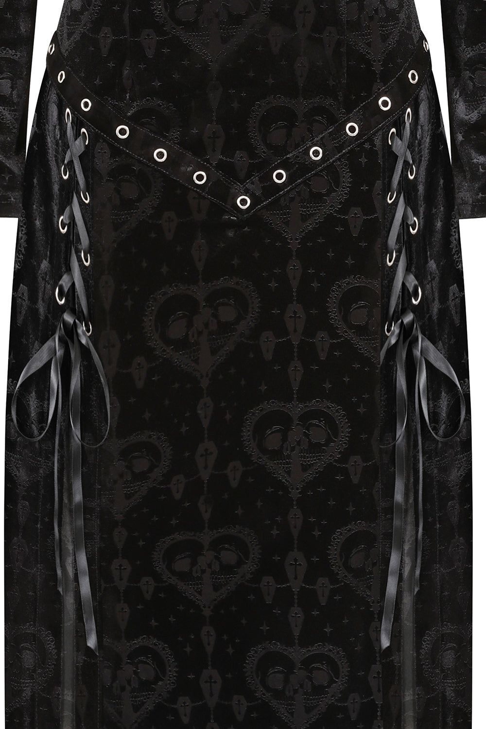 Banned Amara Gothic Burnout Velvet Dress - DevilGothic DevilGothic