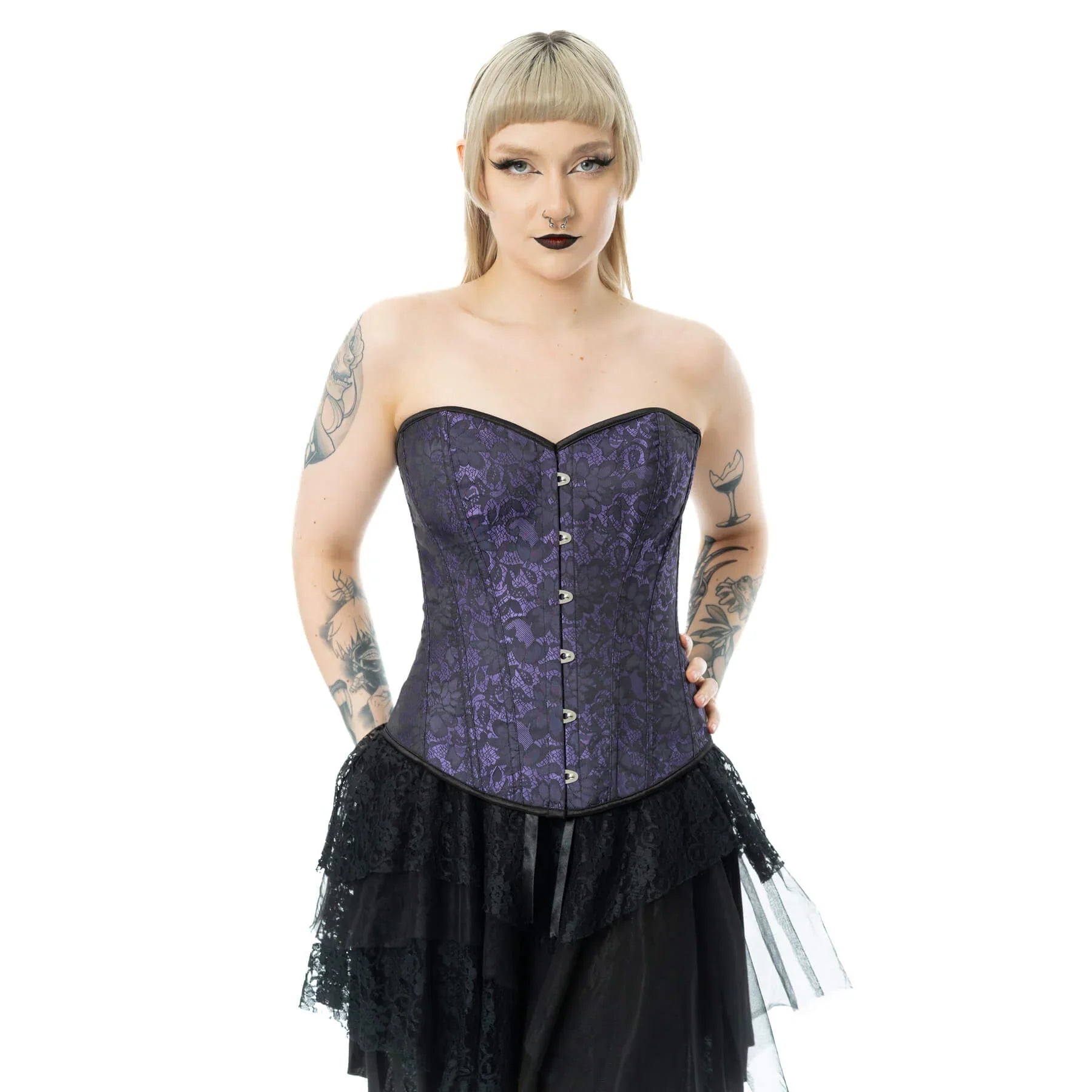 Vixxsin Amethyst Lace Gothic Corset - DevilGothic DevilGothic