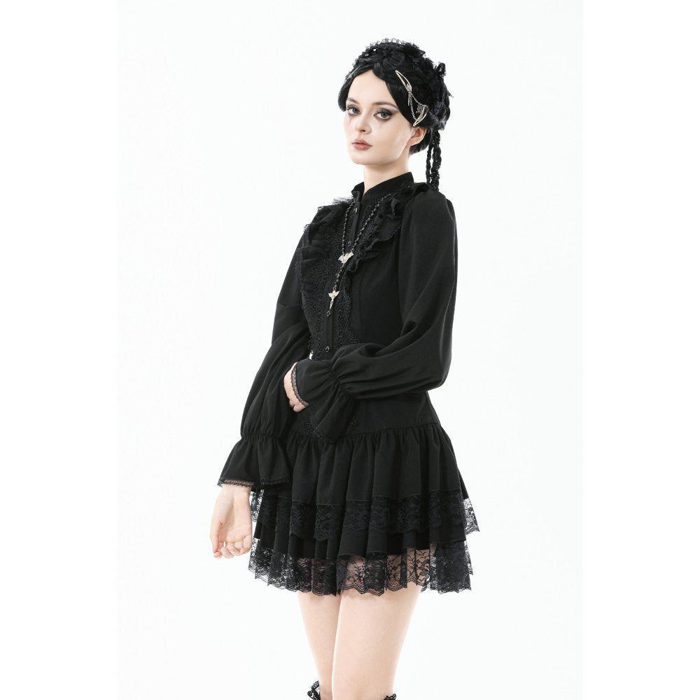 Dark in Love Desdemona Victorian Mini Dress - DevilGothic DevilGothic