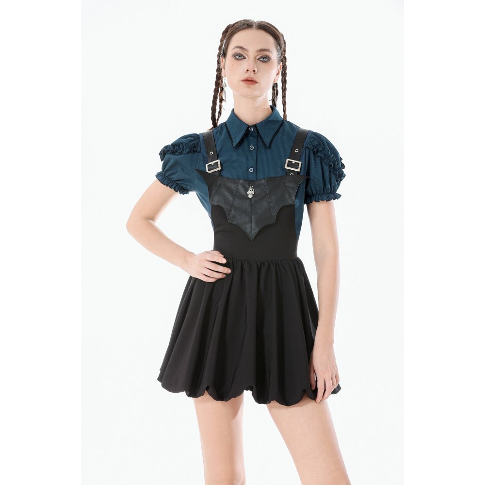 Dark In Love Lilith Bat Harness Bubble Dress - DevilGothic DevilGothic