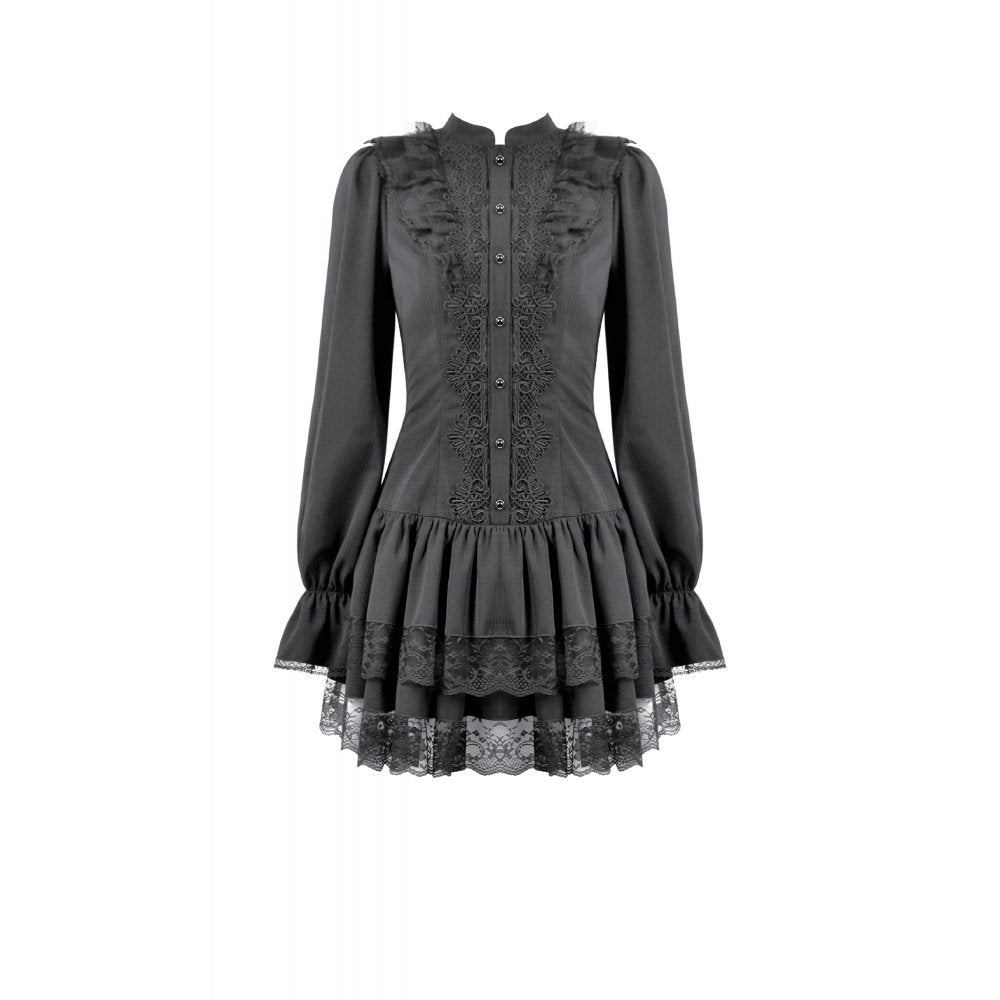 Dark in Love Desdemona Victorian Mini Dress - DevilGothic DevilGothic