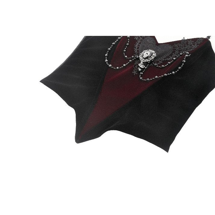 Dark in Love Morrigan Velvet & Lace Chain-Detail Top - DevilGothic DevilGothic