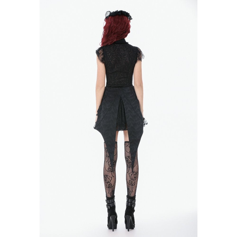 Dark in Love Thornspell Gothic Layered Lace Overskirt - DevilGothic DevilGothic