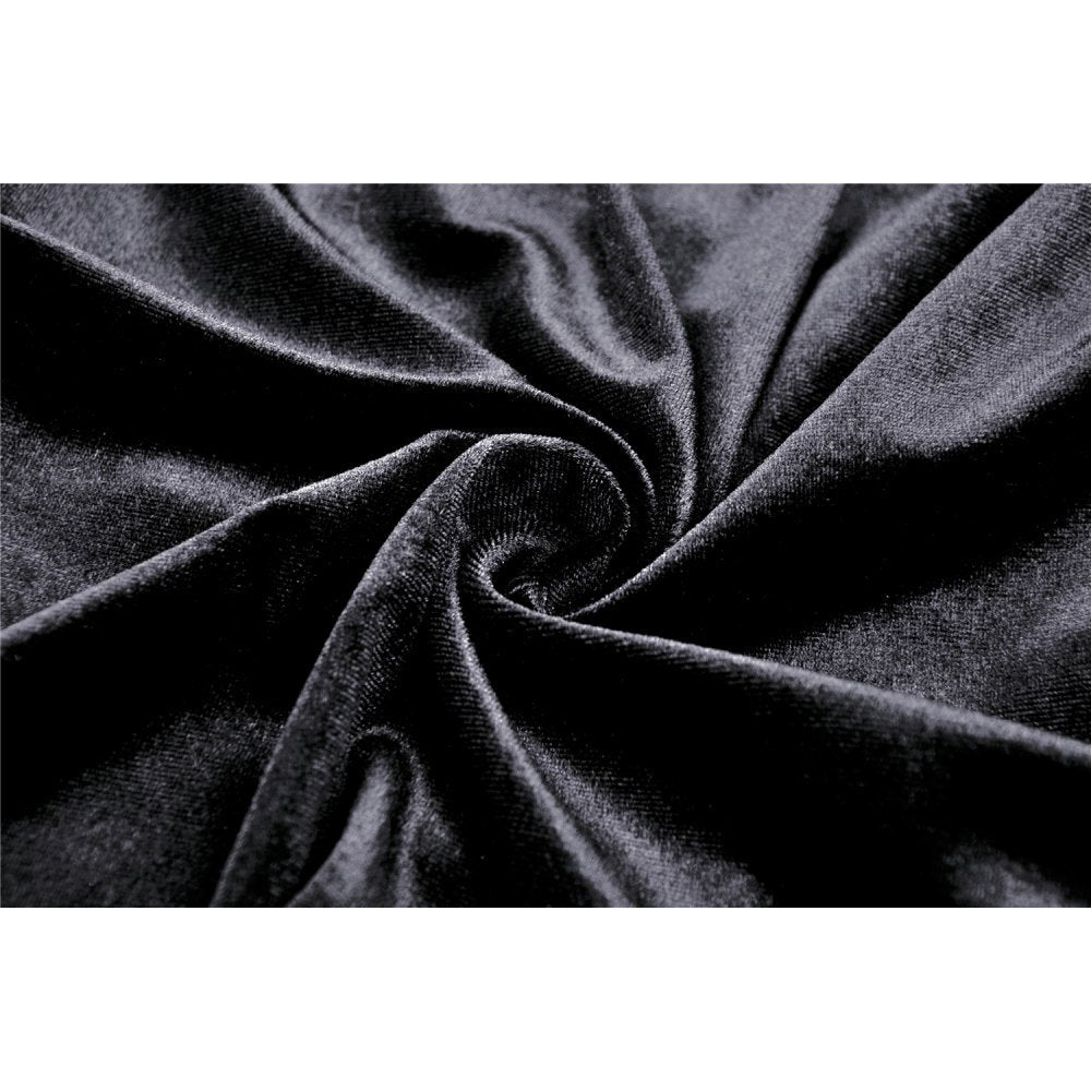 Dark in Love Melisandre Embroidered Velvet Mesh Goth Skirt in Black - DevilGothic DevilGothic