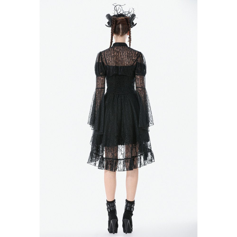 Dark in Love Elara Gothic Versatile Lace Shoulder Cape - DevilGothic DevilGothic