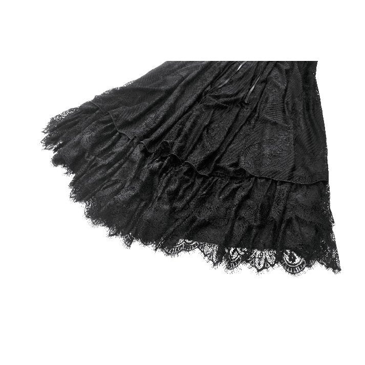 Dark in Love Soraya Gothic Lace High-Low Dress - DevilGothic DevilGothic