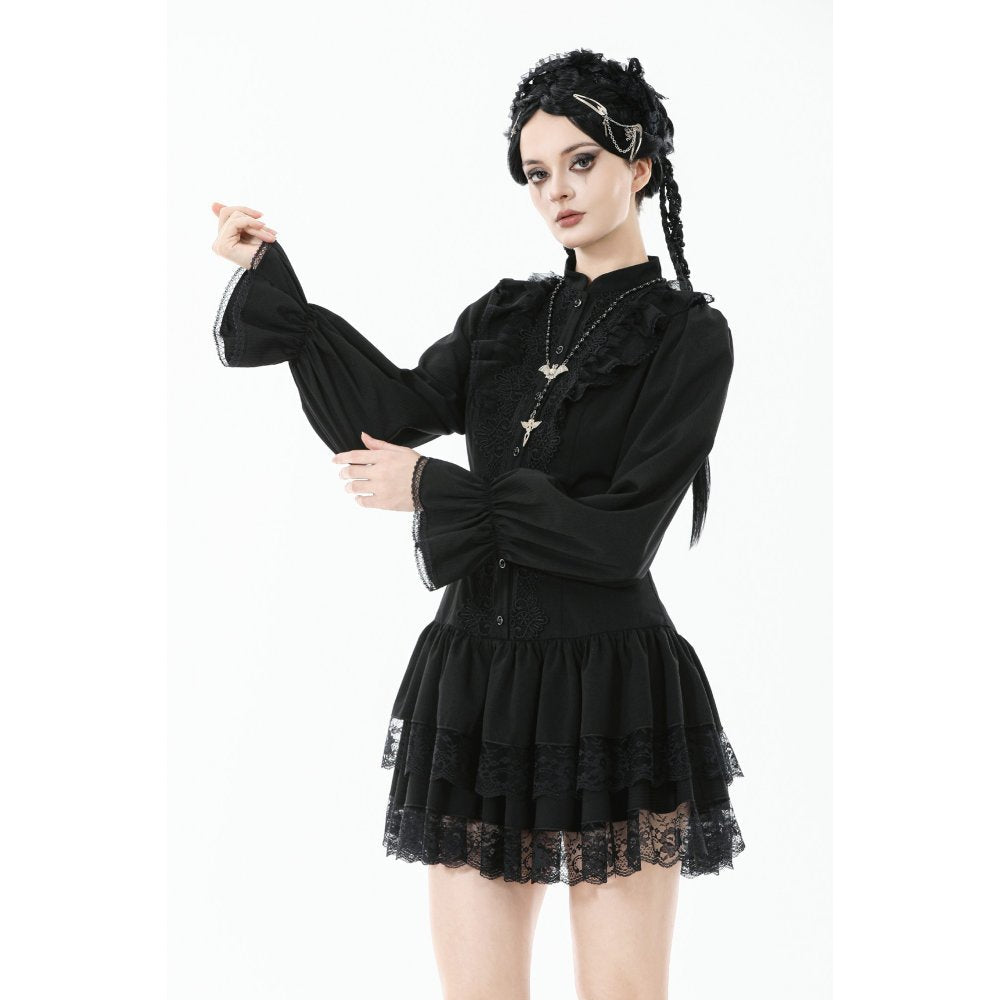 Dark in Love Desdemona Victorian Mini Dress - DevilGothic DevilGothic