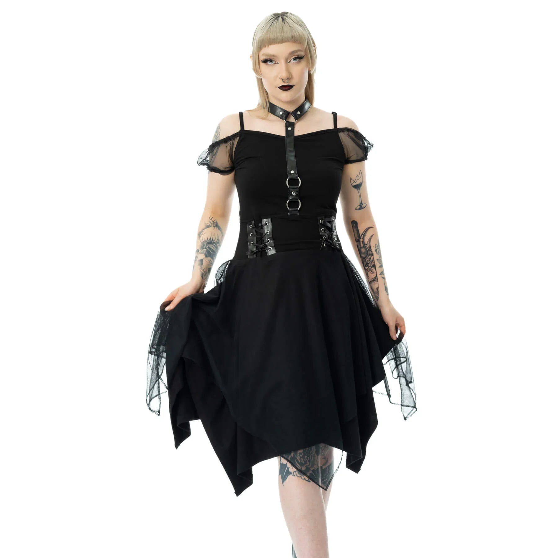 Poizen Industries Banshee Gothic Mini Dress