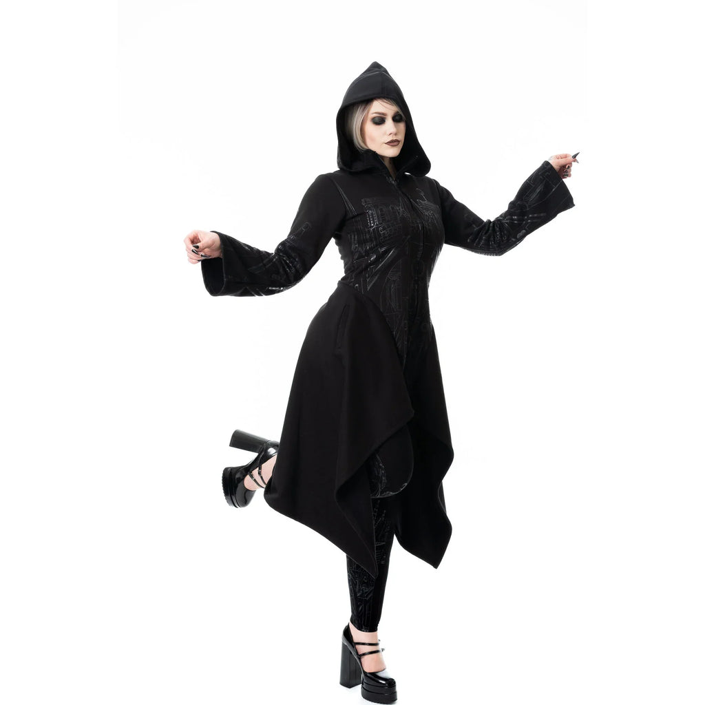Vixxen Basilica Cathedral Style Printed Zip Up Hoodie - DevilGothic DevilGothic