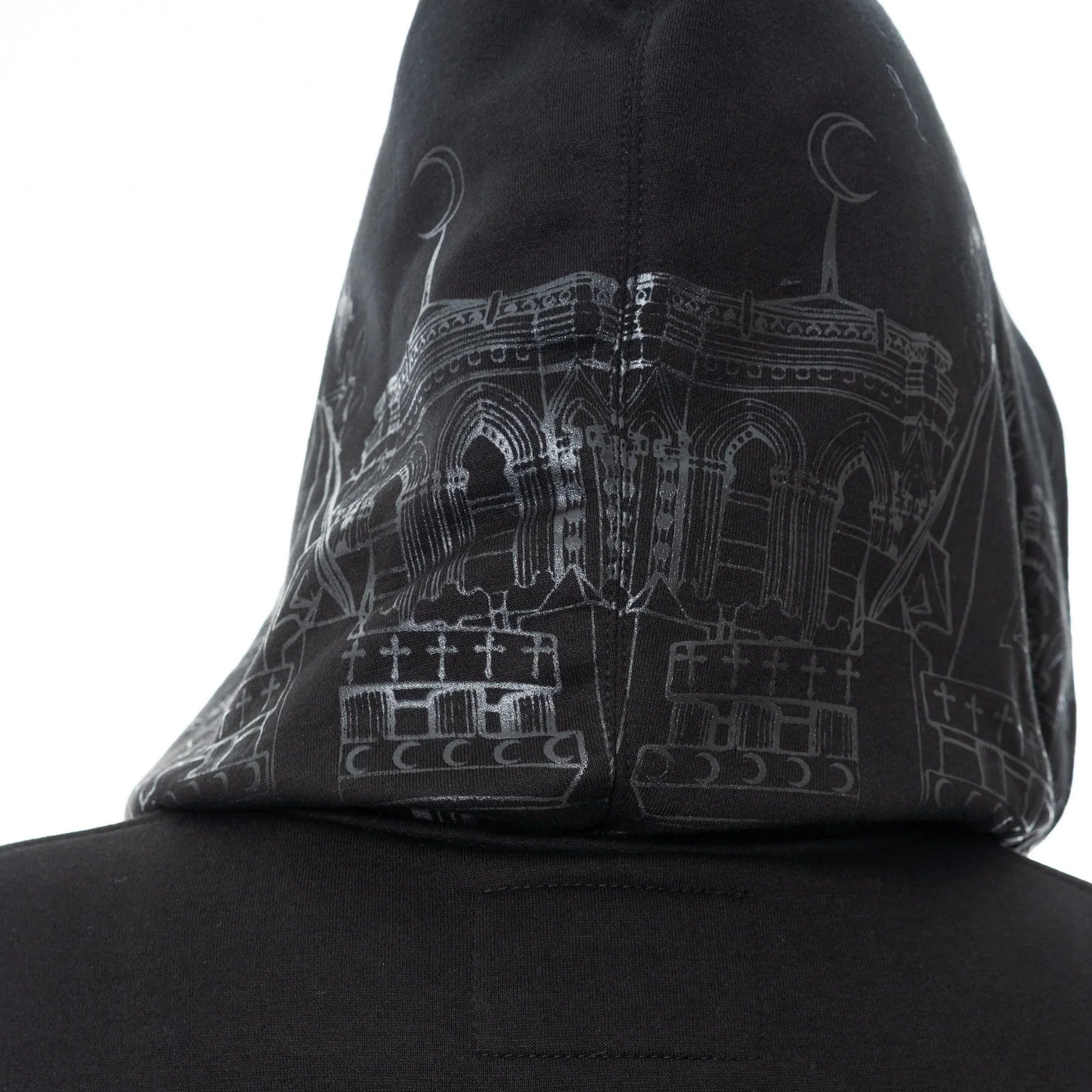 Vixxen Basilica Cathedral Style Printed Zip Up Hoodie - DevilGothic DevilGothic
