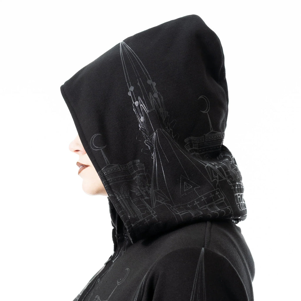 Vixxen Basilica Cathedral Style Printed Zip Up Hoodie - DevilGothic DevilGothic