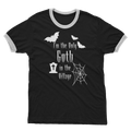 “I’m the Only Goth in the Village” Adult Ringer T-Shirt – Gothic Attitude - DevilGothic DevilGothic