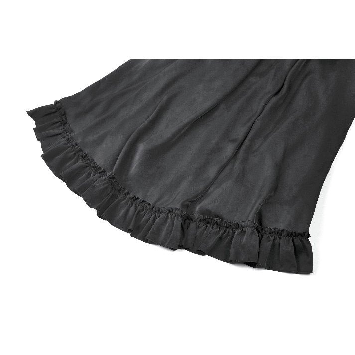 Dark in Love Gothic Victorian Lace Panel Skirt (Crimson) - DevilGothic DevilGothic