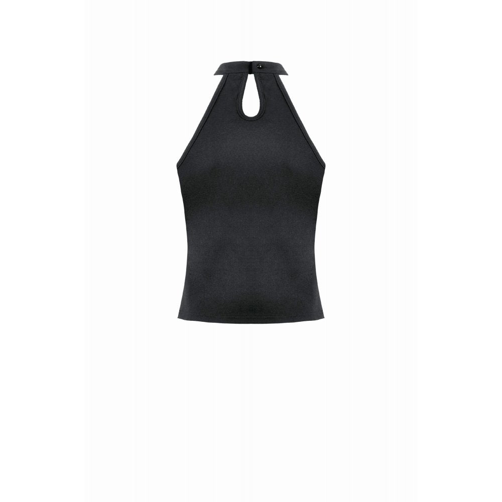 Dark in Love Bondage Mesh Panel Buckle Top - DevilGothic DevilGothic