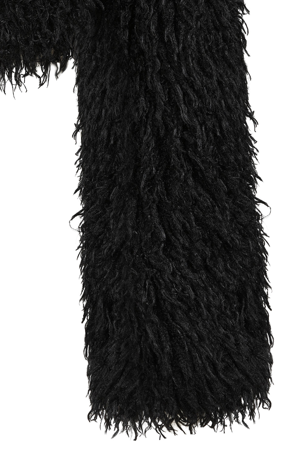 Banned Zafira Black Faux Fur Cropped Jacket - DevilGothic DevilGothic