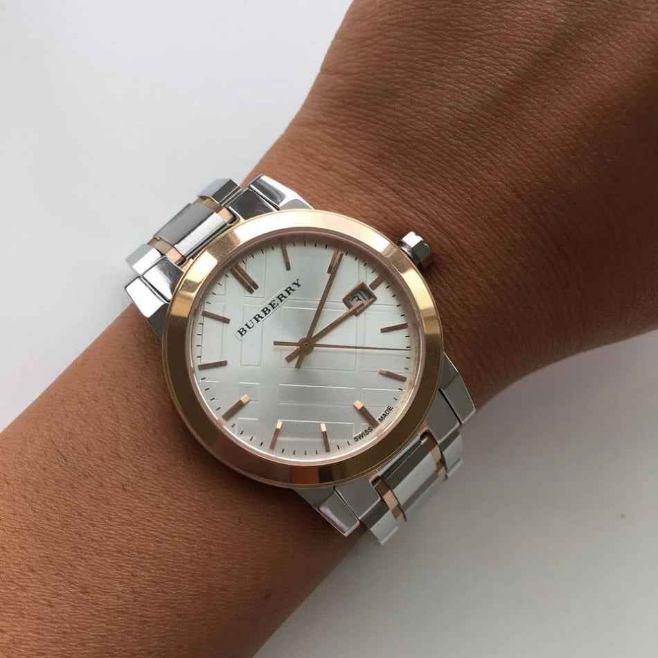 Burberry BU9105 The City Women's Silver & Rose Gold Watch