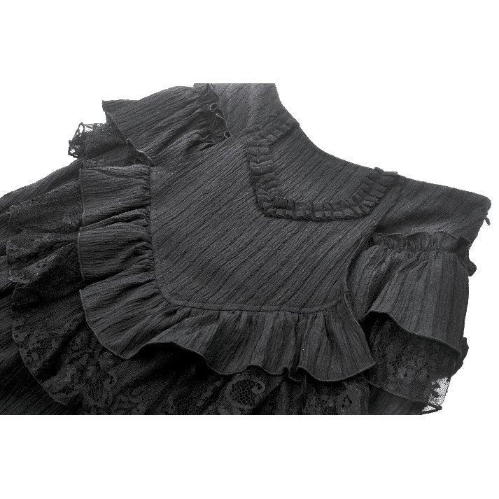 Dark in Love Cordelia Gothic High-Low Layered Skort - DevilGothic DevilGothic