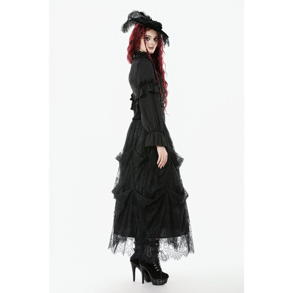 Dark in Love Bellatrix Frill Blouse - DevilGothic DevilGothic