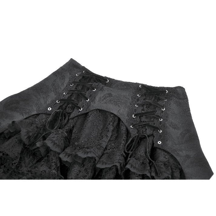 Dark in Love Thornspell Gothic Layered Lace Overskirt - DevilGothic DevilGothic