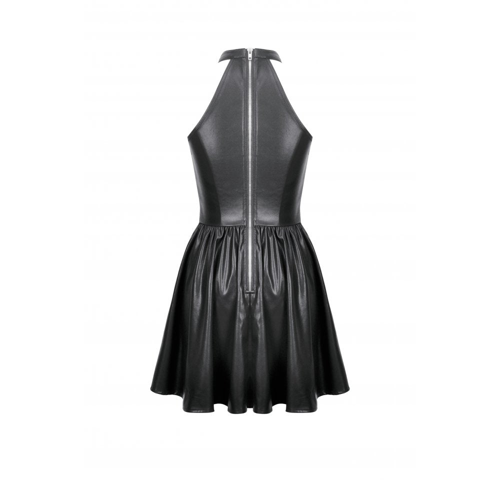 Dark in Love Valentina Red Velvet Mesh Panel Goth Dress - DevilGothic DevilGothic
