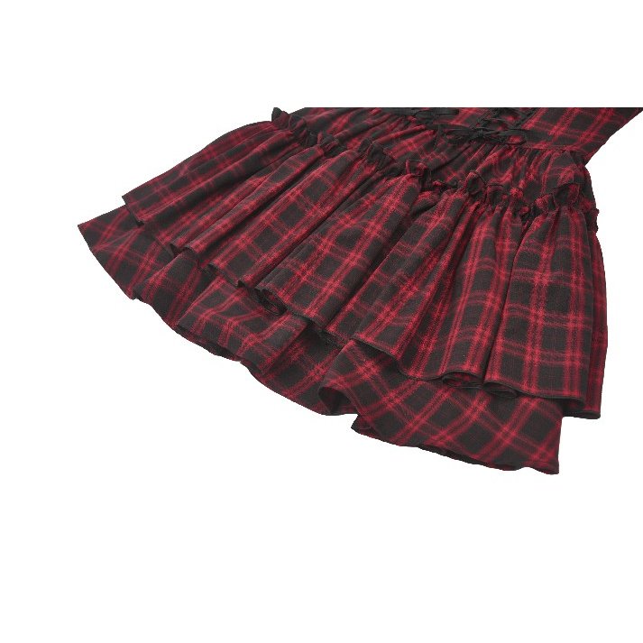 Dark in Love Morrigan Tartan Lace-Up Dress - DevilGothic DevilGothic
