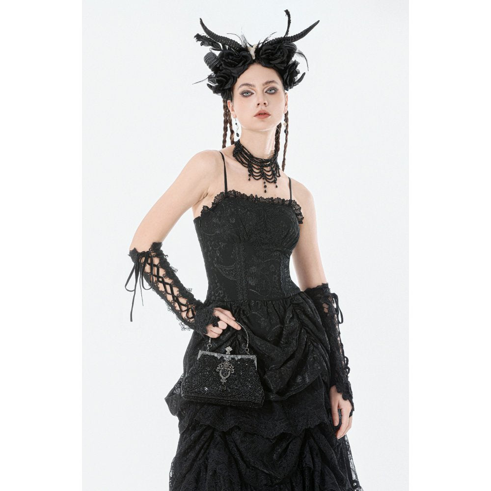 Dark In Love Celestine Vintage Beaded Gilded Evening Bag - DevilGothic DevilGothic