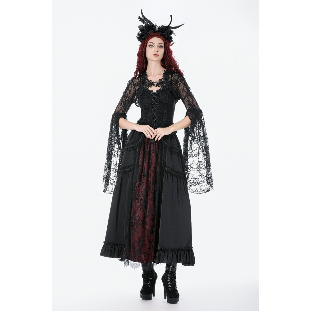 Dark In Love Lilith 3D Lace Bell Sleeve Cape - DevilGothic DevilGothic