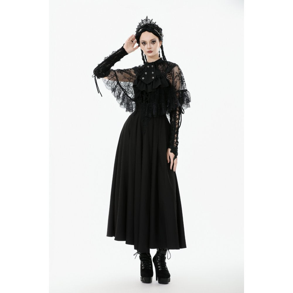 Dark in Love Bellatrix Lace Ruffle Capelet - DevilGothic DevilGothic