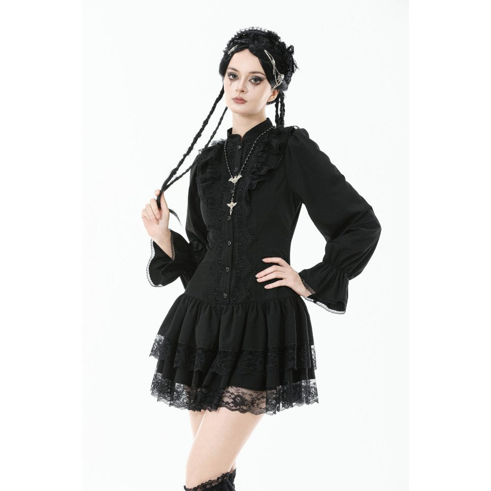 Dark in Love Desdemona Victorian Mini Dress - DevilGothic DevilGothic