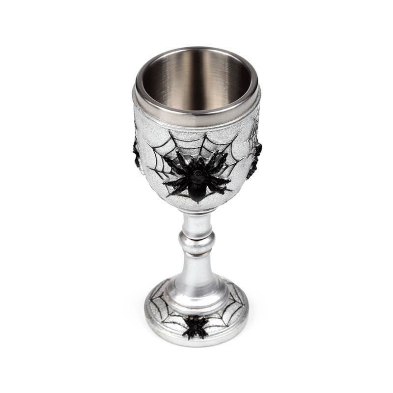 Gothic Gifts Decorative Spider Web Goblet - DevilGothic DevilGothic