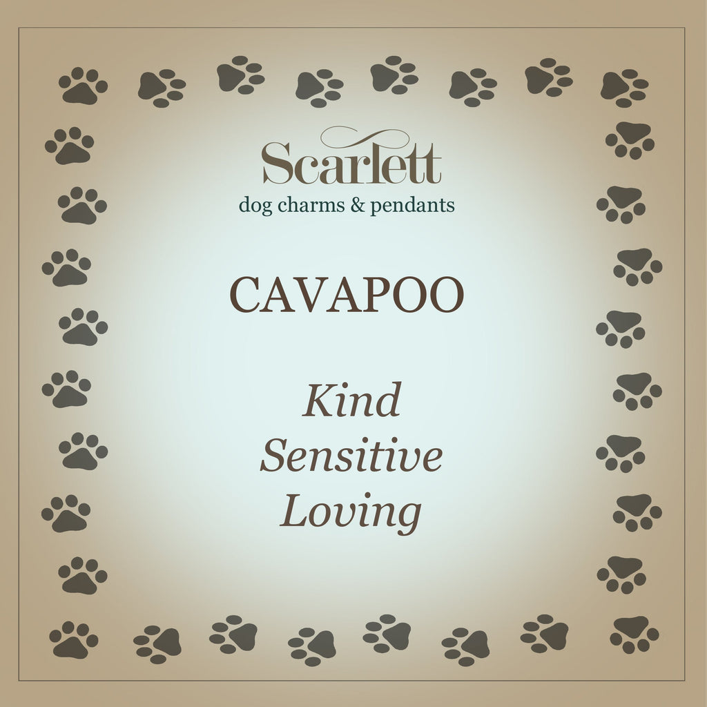 Cavapoo Personalised Silver Dog Tag Necklace