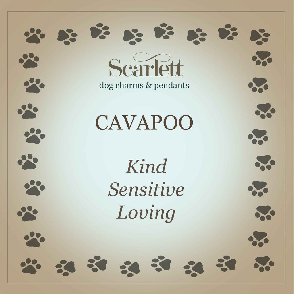 Cavapoo Silver Dog Charm Bracelet