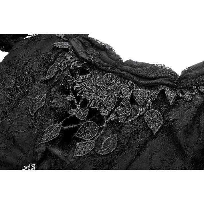 Dark in Love Morwenna Lace Gothic Maxi Dress in Black - DevilGothic DevilGothic