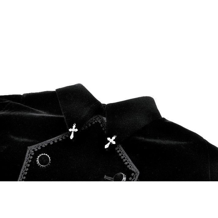 Dark in Love Lilith Officer Velvet Coat - DevilGothic DevilGothic