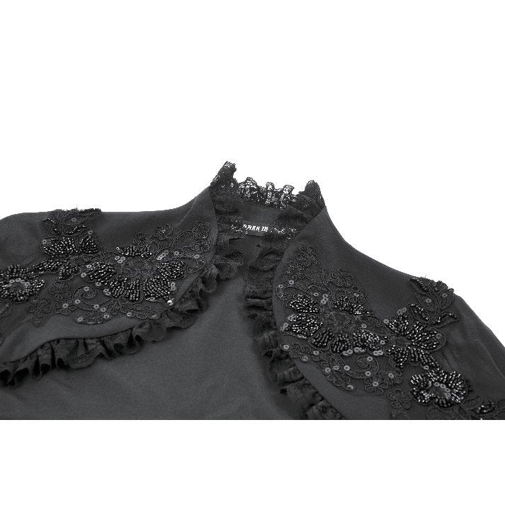 Dark in Love Erzsébet Dramatic Lace Gothic Cape Shrug - DevilGothic DevilGothic