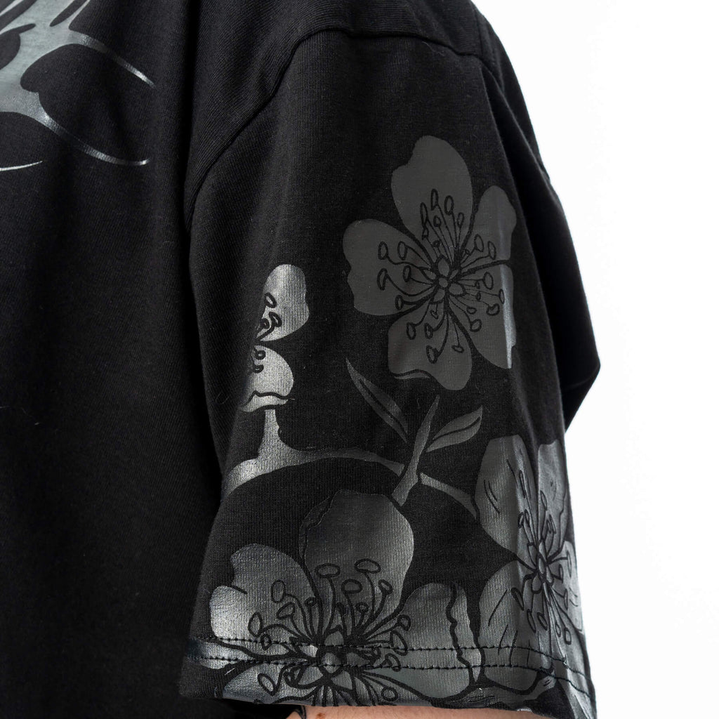 Chemical Black Ceil Crop Top – Ladies Black Gothic Cotton Crop Tee - DevilGothic DevilGothic
