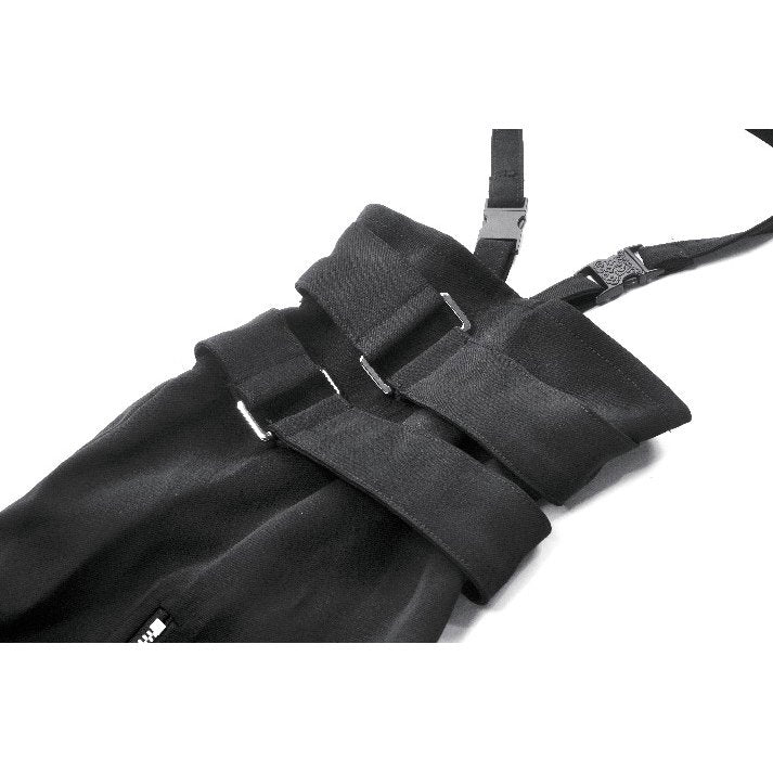 Dark in Love Lace-Up Layered Goth Convertible Flare Trousers or Shorts - DevilGothic DevilGothic