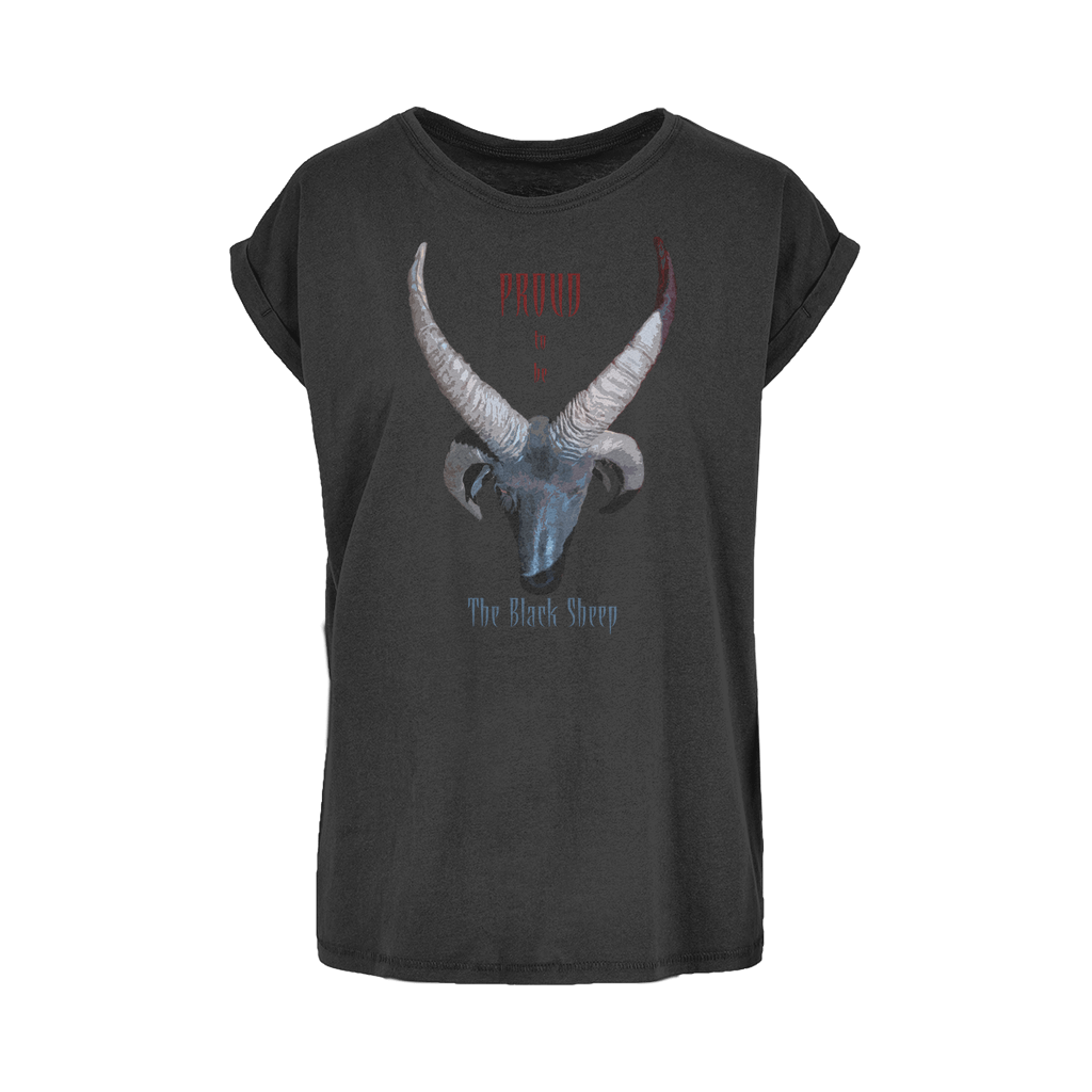 Proud to be The Black Sheep Women's Extended Shoulder T-Shirt XS-5XL - DevilGothic DevilGothic