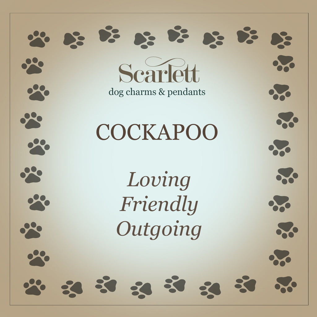 Cockapoo Silver Dog Charm Bracelet