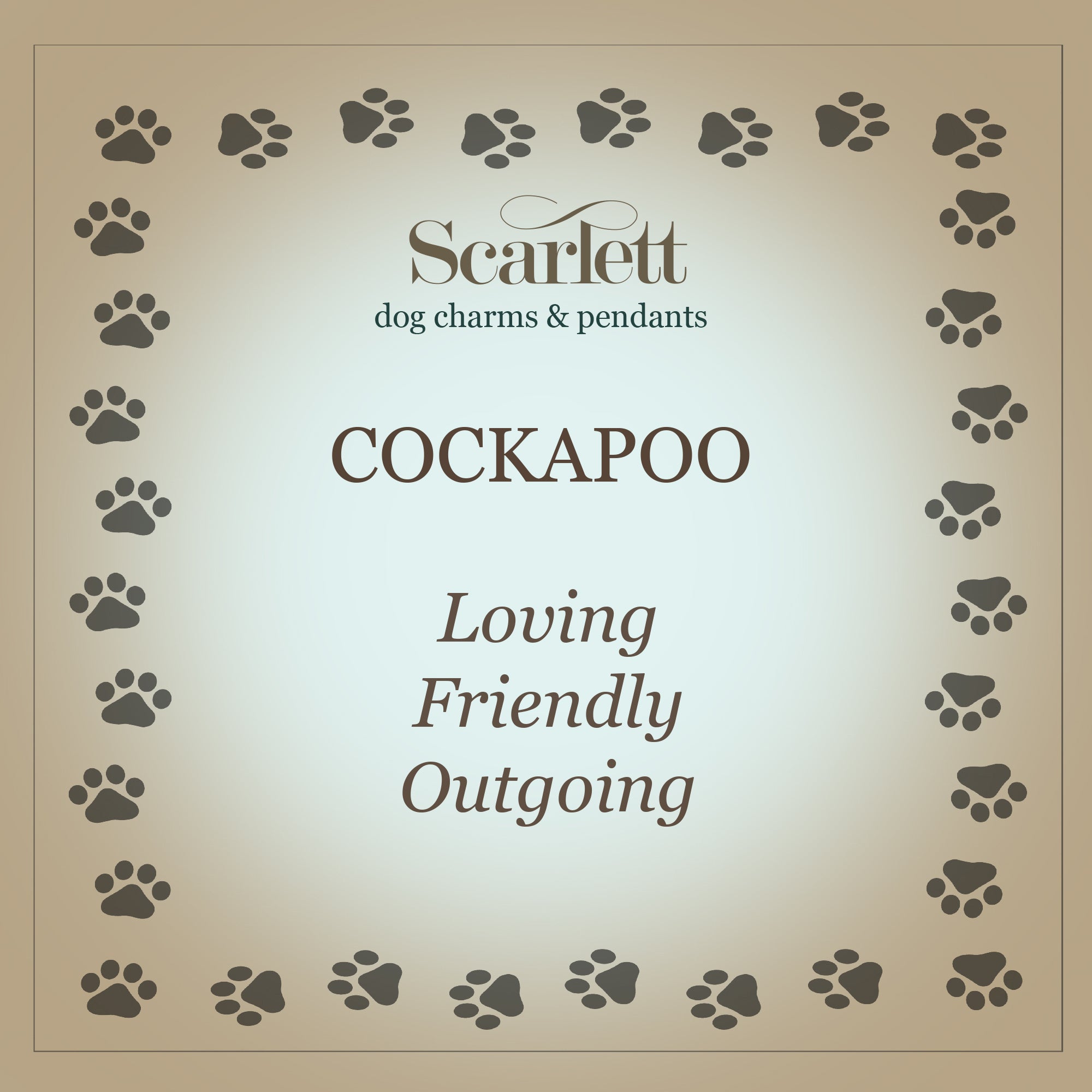 Cockapoo Silver Dog Charm Bracelet