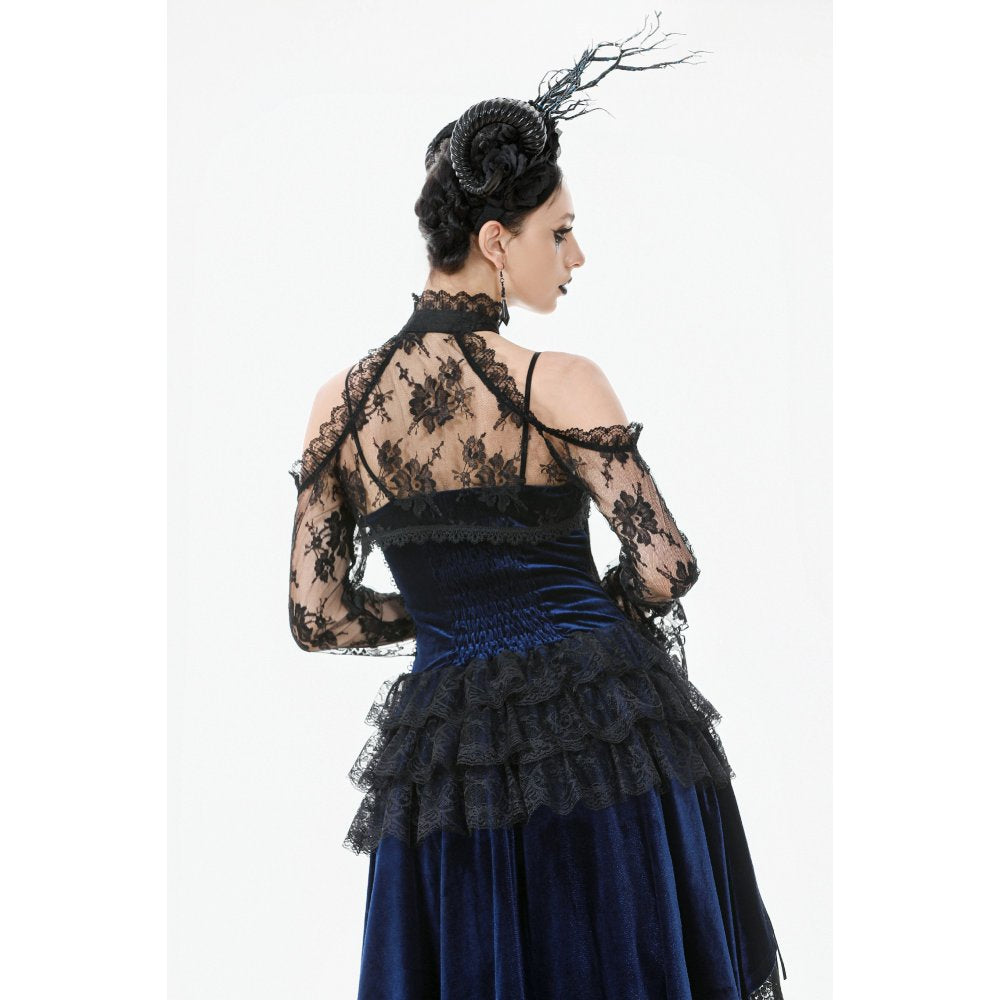 Dark in Love Thalassa Floral Lace Draped Arm Sleeves - DevilGothic DevilGothic