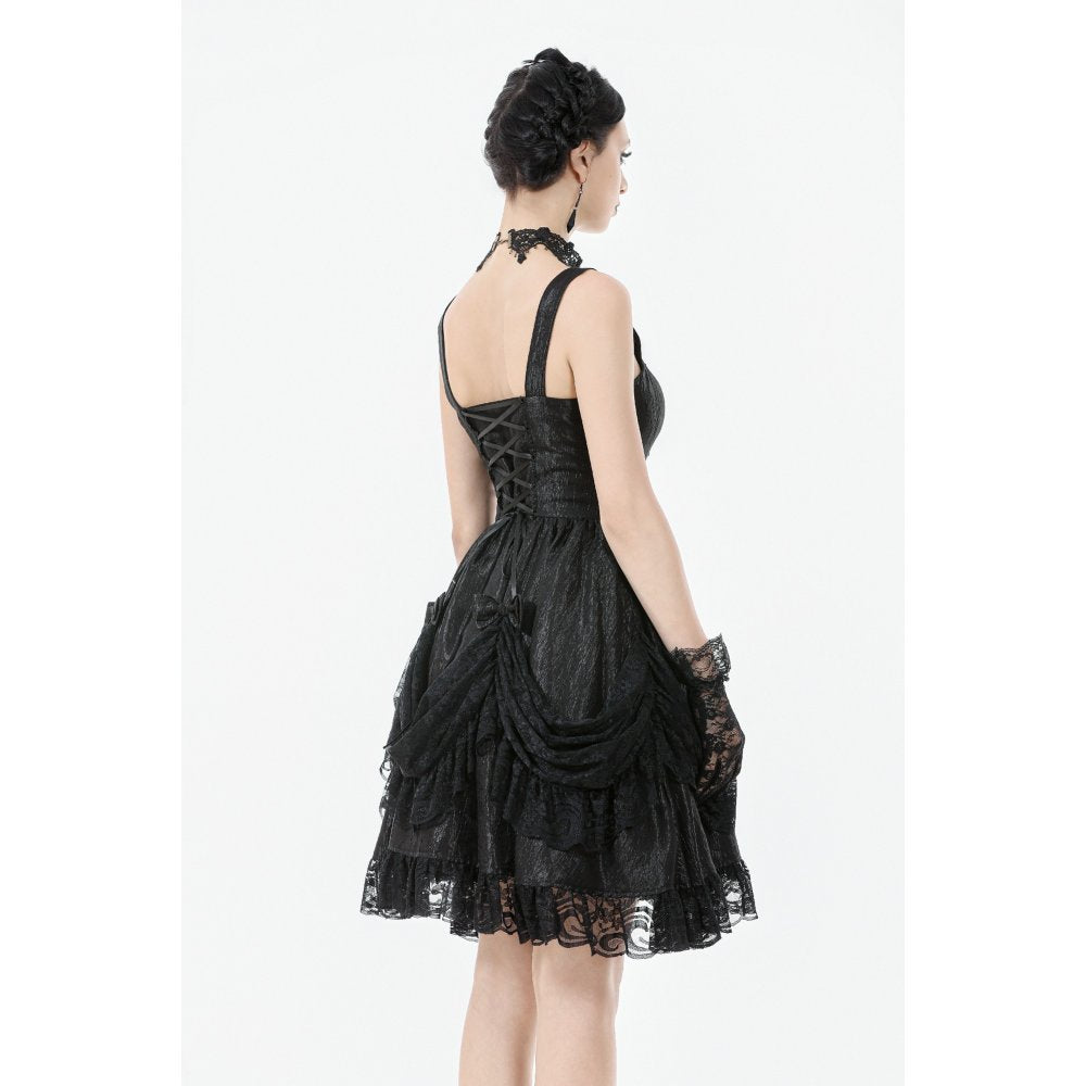 Dark in Love Shadow Lament Ruched Lolita Dress - DevilGothic DevilGothic