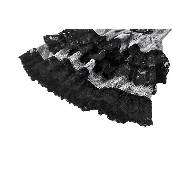 Dark in Love Hexa Layered Tartan Skirt - DevilGothic DevilGothic