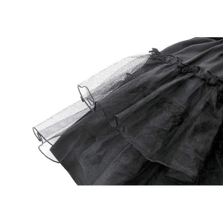 Dark in Love Bellatrix Gothic Embroidered Petticoat Skirt - DevilGothic DevilGothic