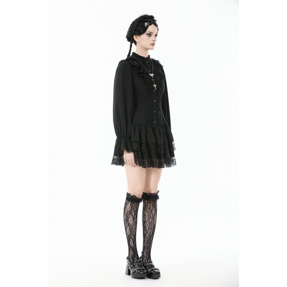 Dark in Love Desdemona Victorian Mini Dress - DevilGothic DevilGothic